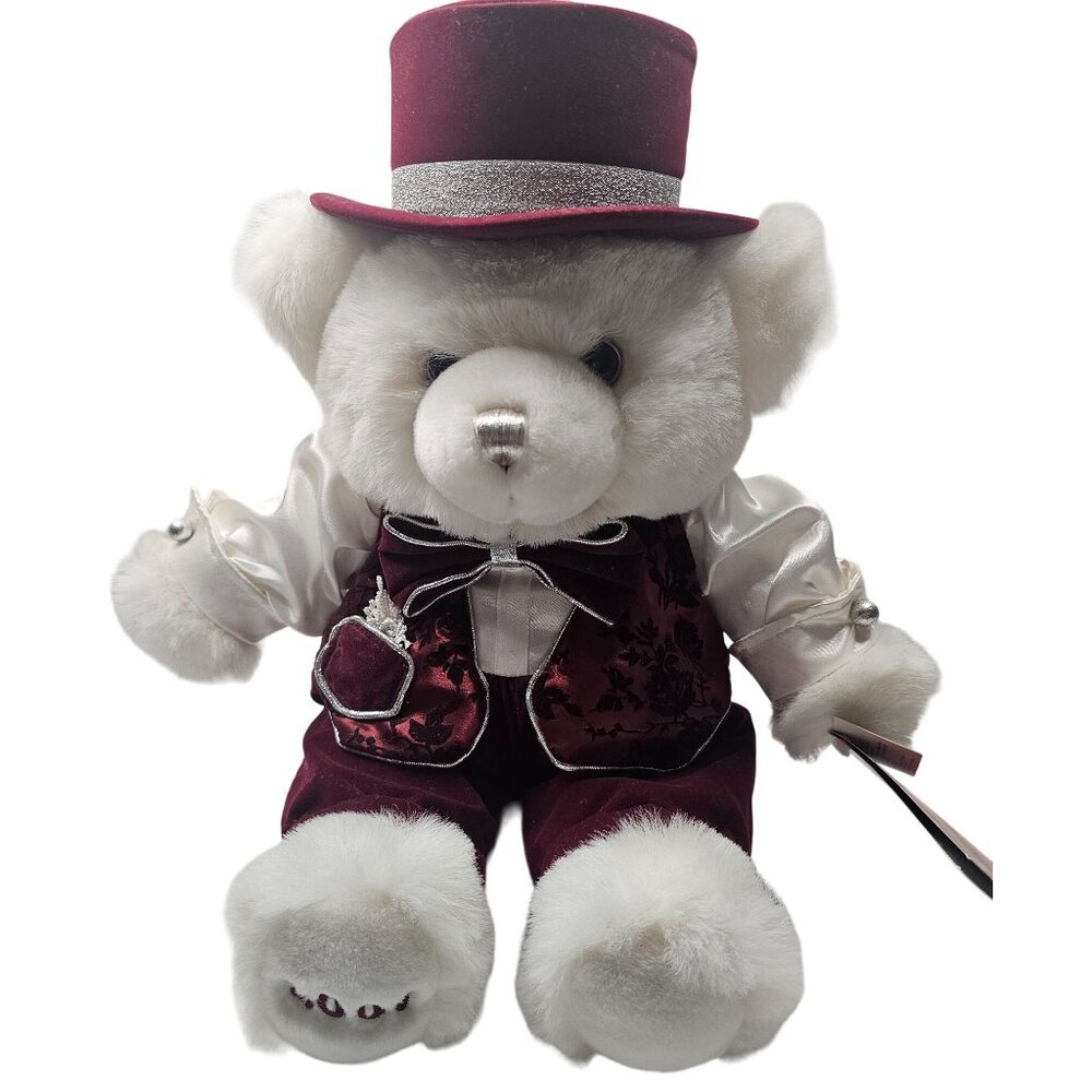 Special Edition 2001 Keepsake Memories Bear In Velvet Outfit & Top Hat